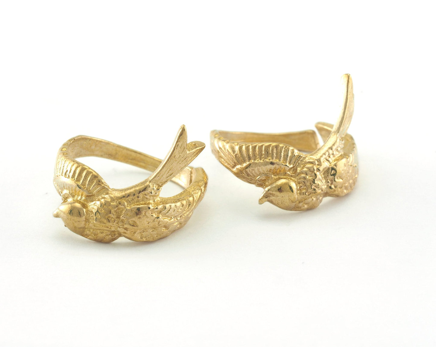 Minimalist Ring Bird Adjustable Ring Raw brass (17.5mm 7US inner size) OZ2031