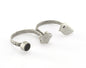 Ring Bird Flower Adjustable Ring Bezel Antique Silver Plated brass (18mm 8US inner size - Adjustable ) OZ2687