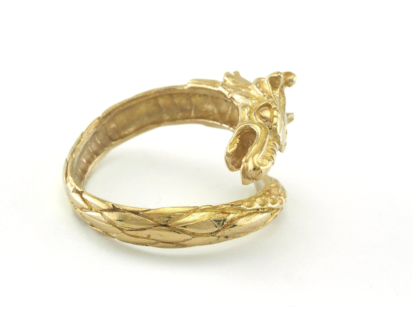 Dragon Adjustable Ring Raw Brass (19mm 9US inner size) OZ2742 ring22