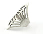 Rhombus Adjustable Ring Antique Silver Plated Brass 1 Pc. (18.5mm 8.5US inner size) OZ2637 43mm