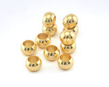 Sphere 9x6mm Shiny Gold Plated Brass Beads (hole 5.5mm) Findings spacer beads bab5.4 1459