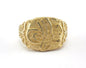 Adjustable Signet Ring Raw Brass (18.5mm 8.5US inner size) OZ2621