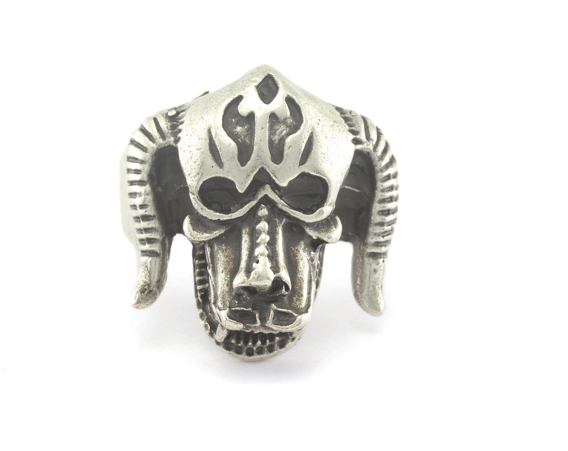 Dog Ring Adjustable Ring Antique Silver Plated brass (21mm 11US inner size) OZ2406 ring29