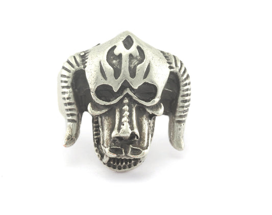 Dog Ring Adjustable Ring Antique Silver Plated brass (21mm 11US inner size) OZ2406 ring29