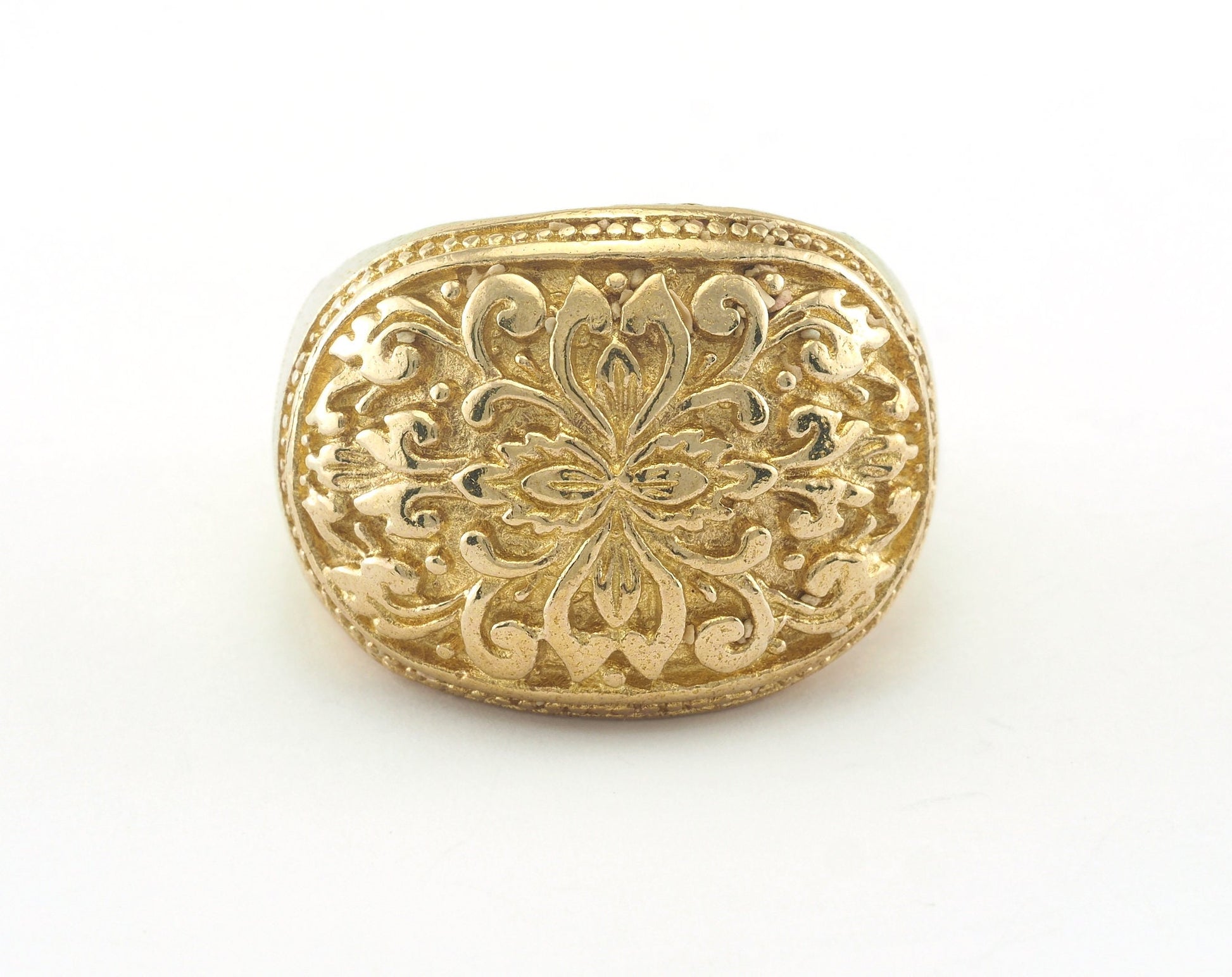 Signet Ring Adjustable Ring Raw brass (17.5mm 7.5US inner size) OZ998 Ring26