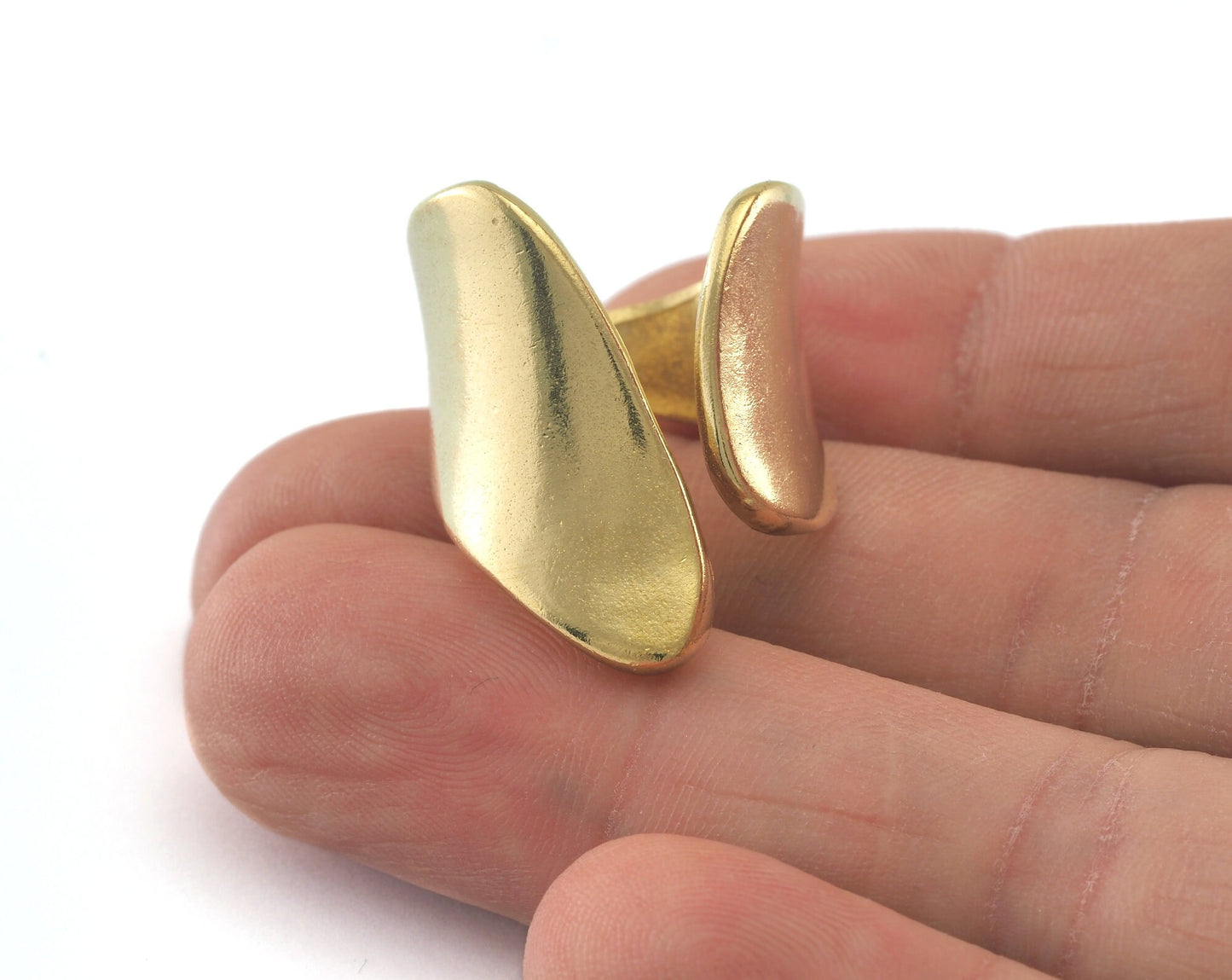 Adjustable Ring Raw Brass 28mm (16.5mm 6US inner size) OZ746