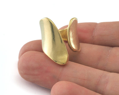 Adjustable Ring Raw Brass 28mm (16.5mm 6US inner size) OZ746