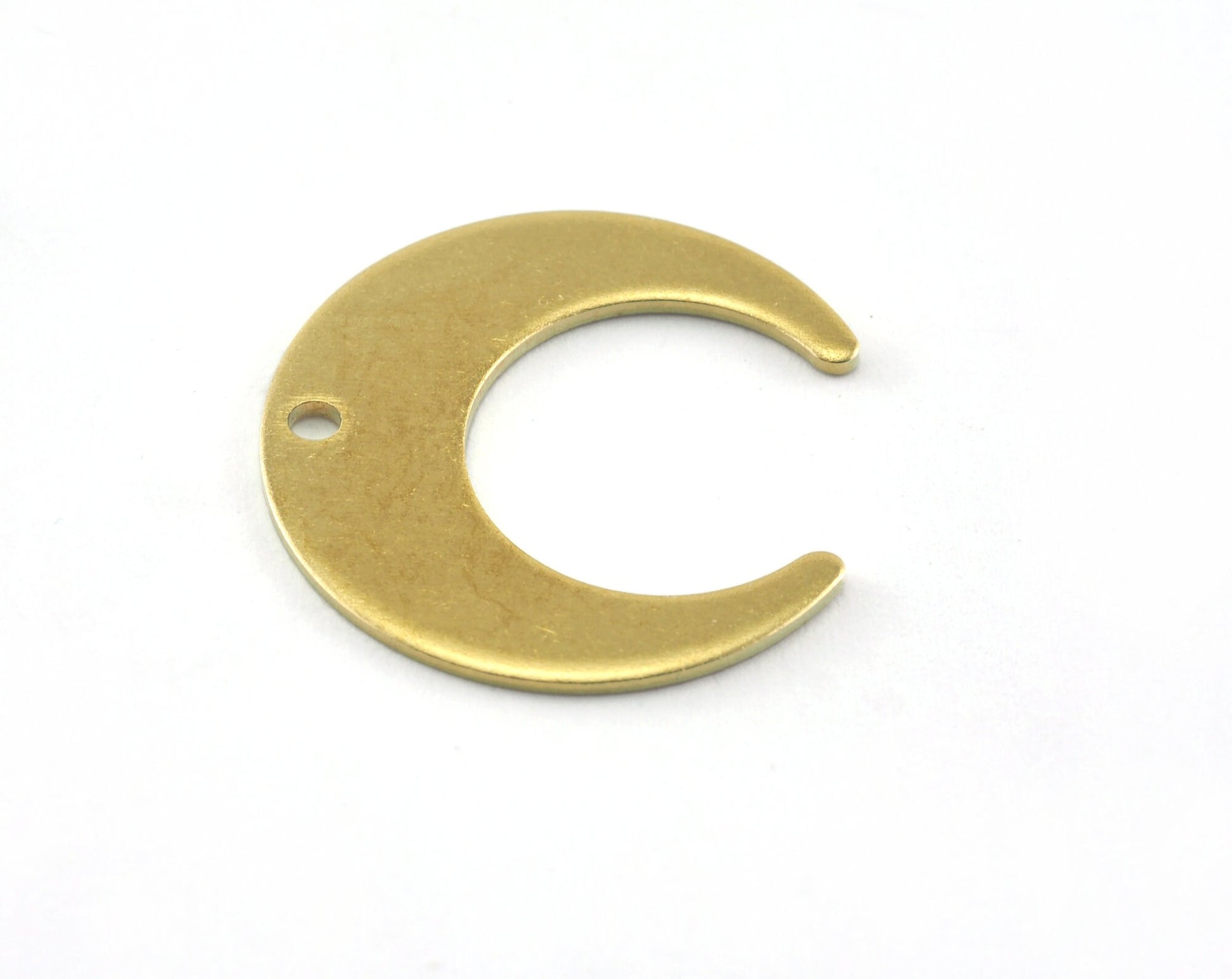 Crescent Moon 20mm 1 hole Raw Brass , Antique silver plated Charms Findings Stampings OZ3461-120