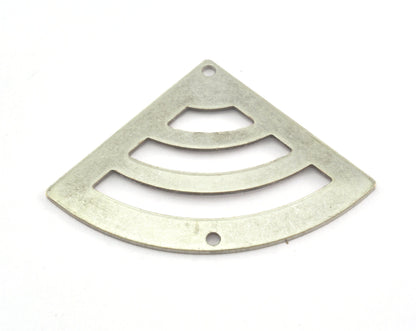 Triangle antique silver plated brass 27x39mm connector charms , findings earring oz2856-275