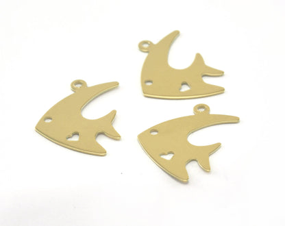 Angelfish Charms Raw Brass 20x14mm 0.5mm thickness Findings OZ3418-50