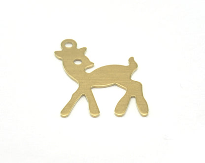 Baby Gazelle Charms Raw Brass 18x14mm 0.5mm thickness Findings OZ3425-50