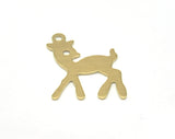 Baby Gazelle Charms Raw Brass 18x14mm 0.5mm thickness Findings OZ3425-50