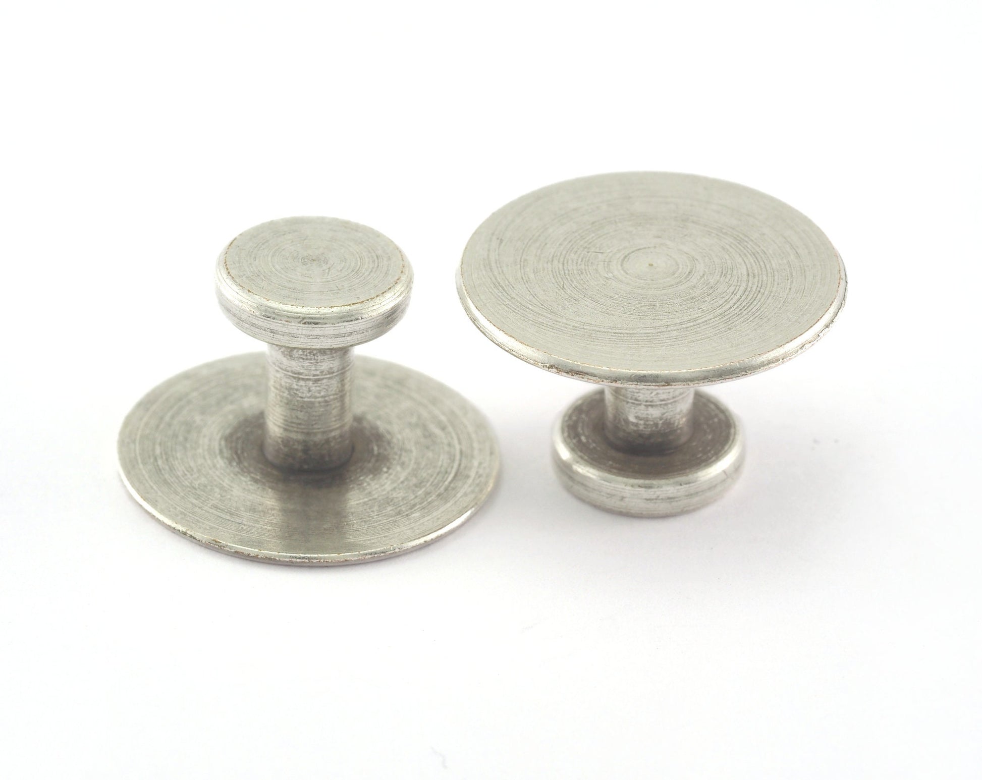 Brass cufflink, 20x14mm Antique Silver Plated Brass Shirt Collar Tuxedo Stud OZ3634