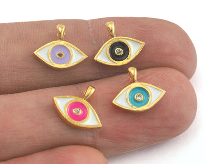 Eye Pendant Gold Plated Brass 12x10mm findings OZ3470