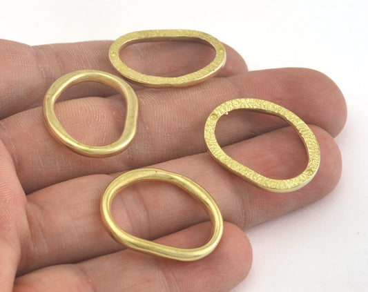 Closed Oval Ring 25x19mm raw brass Finding OZ3475-235