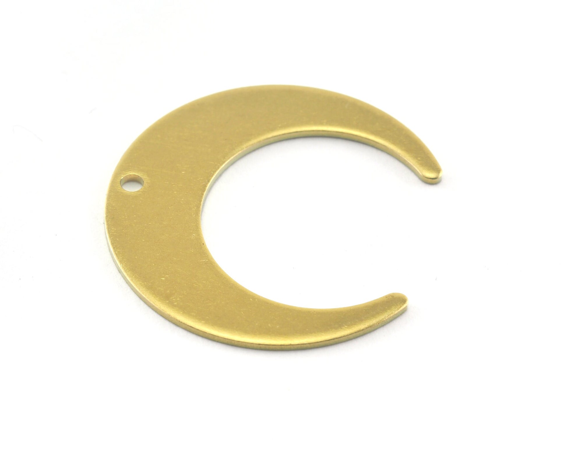 Crescent Moon 25mm 1 hole Raw Brass Charms Findings Stampings OZ3460-170