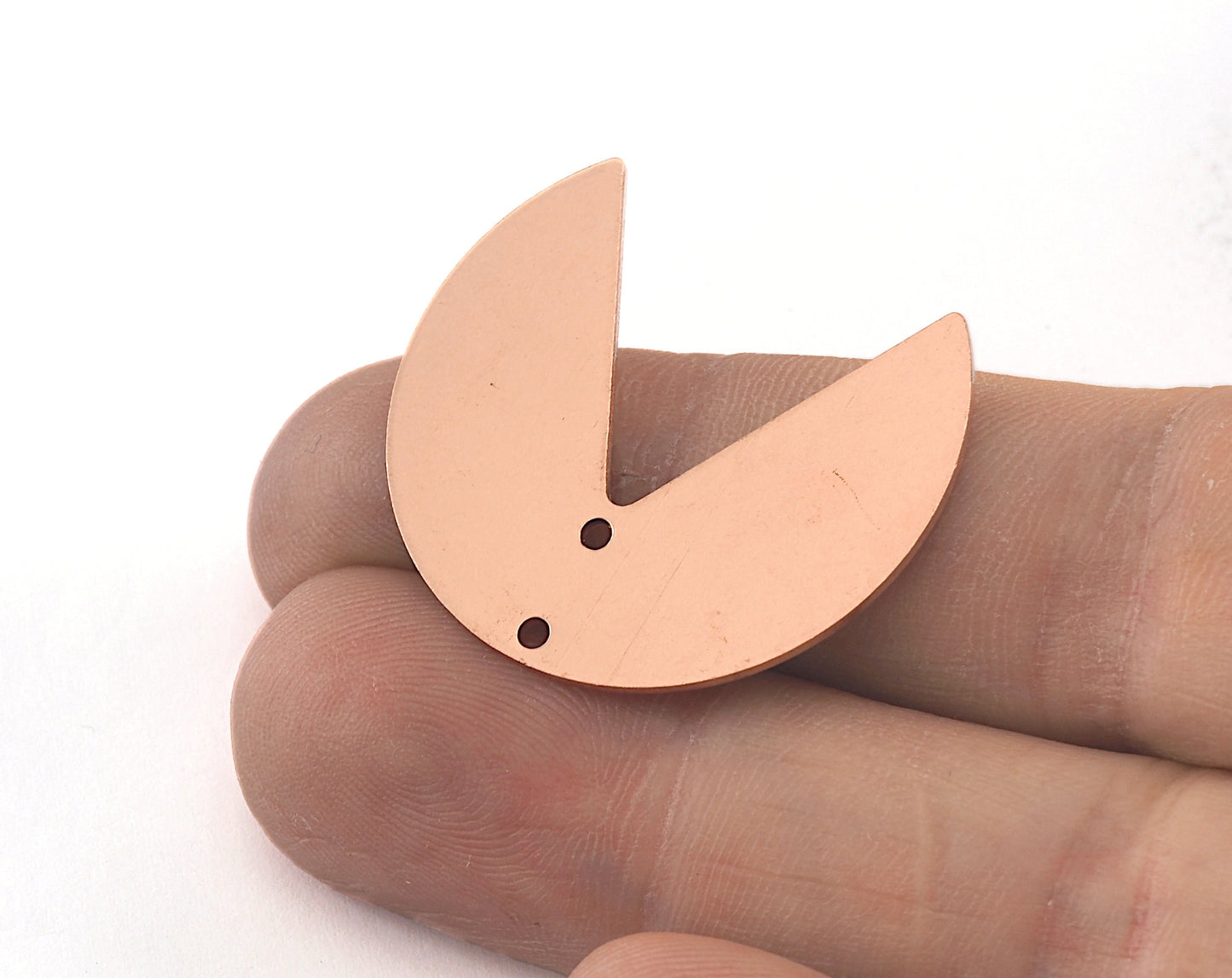 Geometric (Circular Sector) Charms Tag Raw Copper 30mm 0.8mm 2 hole Findings OZ2596-340