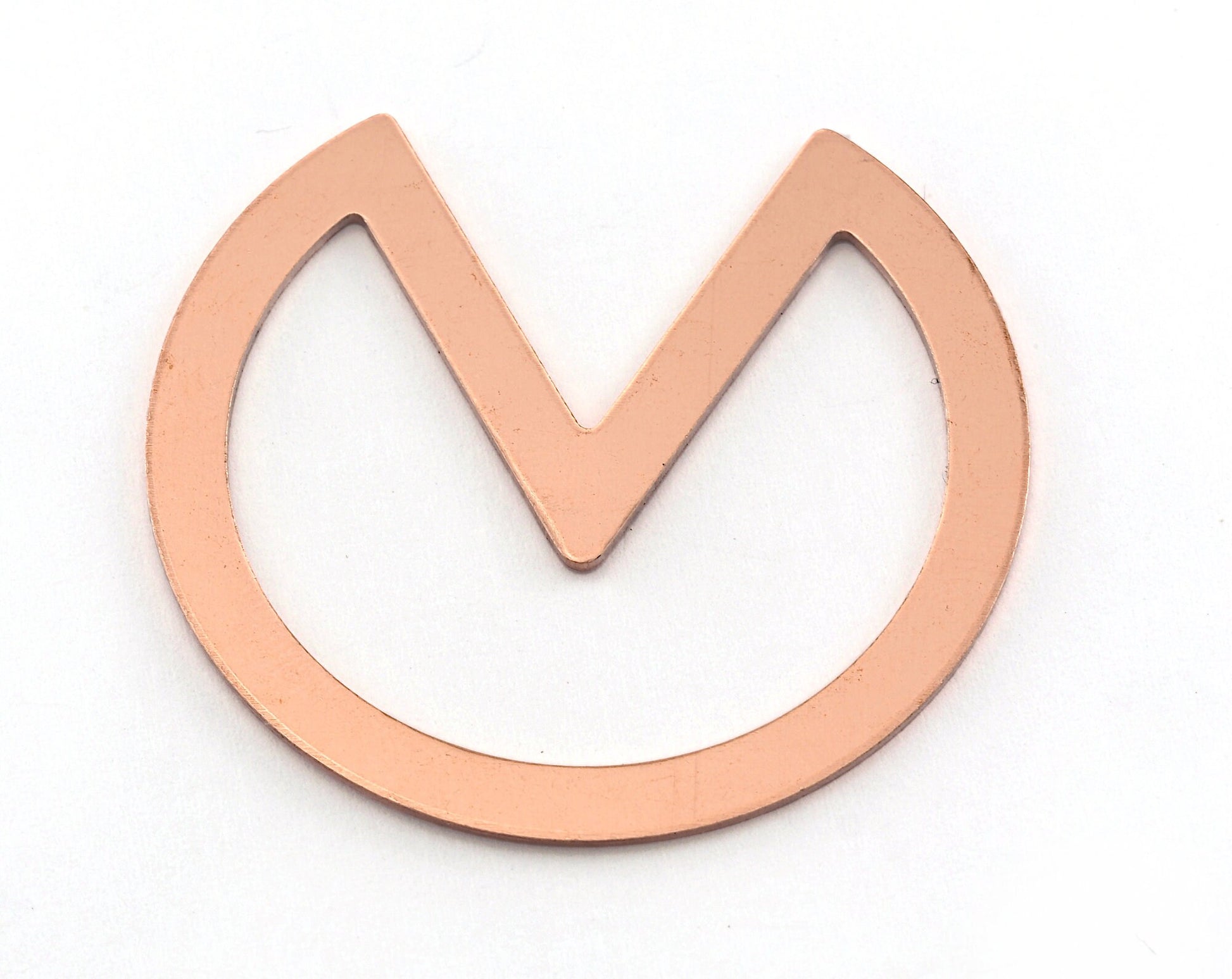 Geometric (Circular Sector) Charms Tag Raw Copper 37mm 0.8mm No hole Findings OZ2801-300