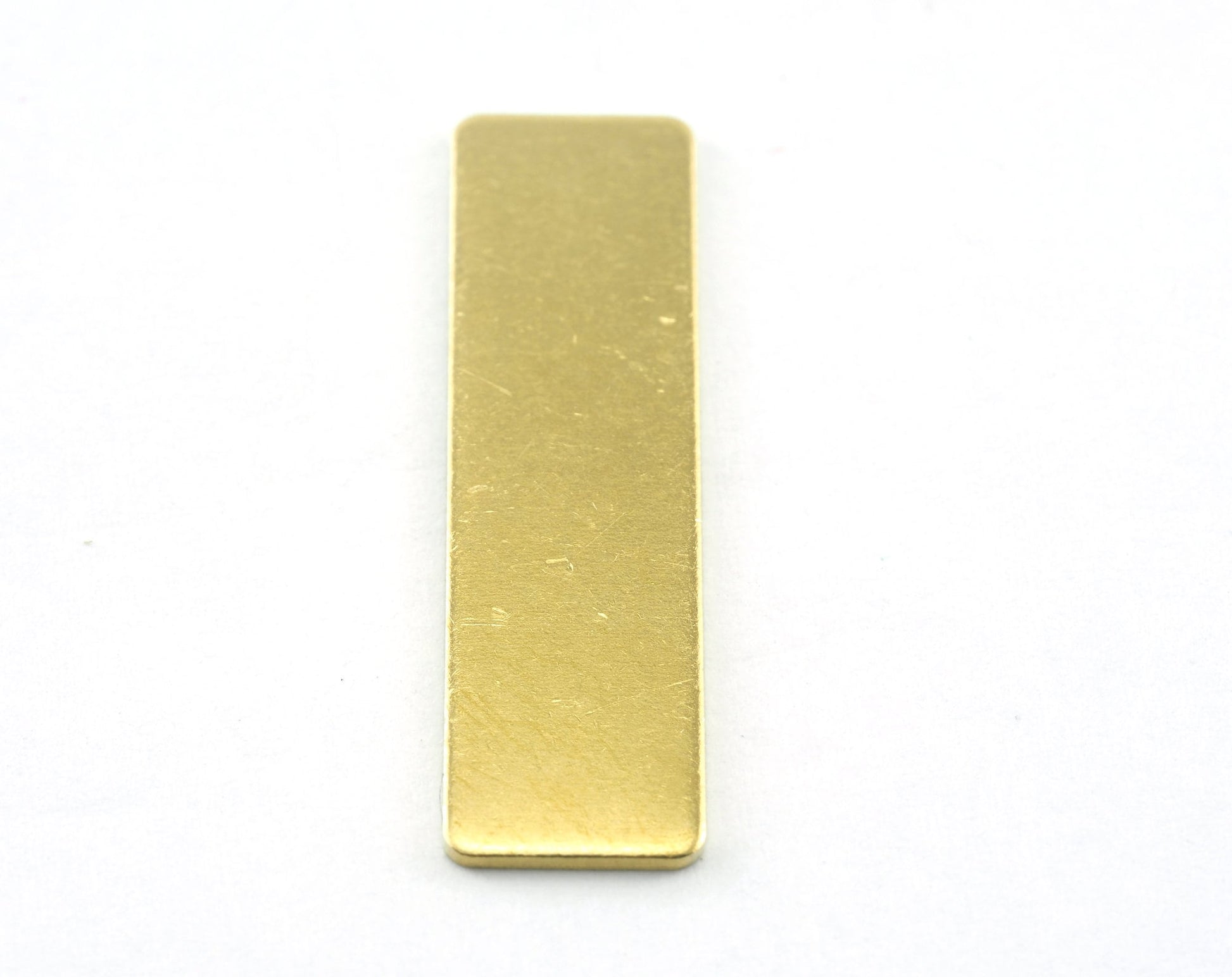 rectangle shape stamping blank 8x30x0.8mm (20 gauge) raw brass 1212R-64