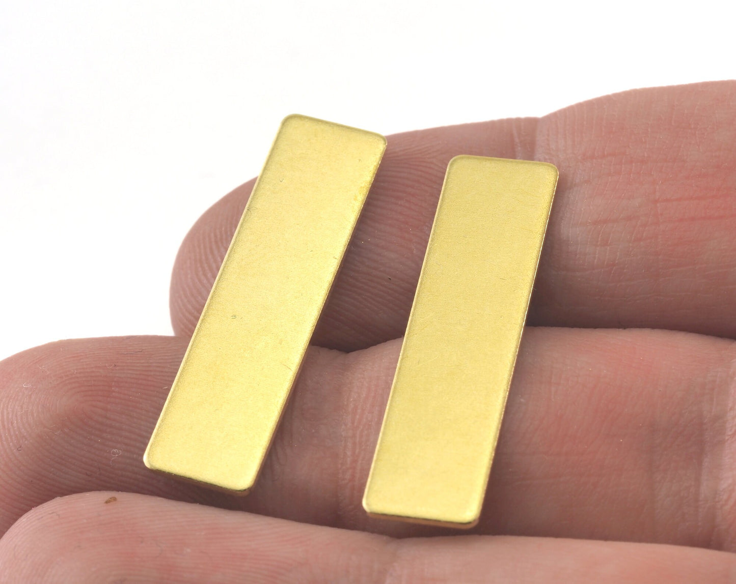 rectangle shape stamping blank 8x30x0.8mm (20 gauge) raw brass 1212R-64