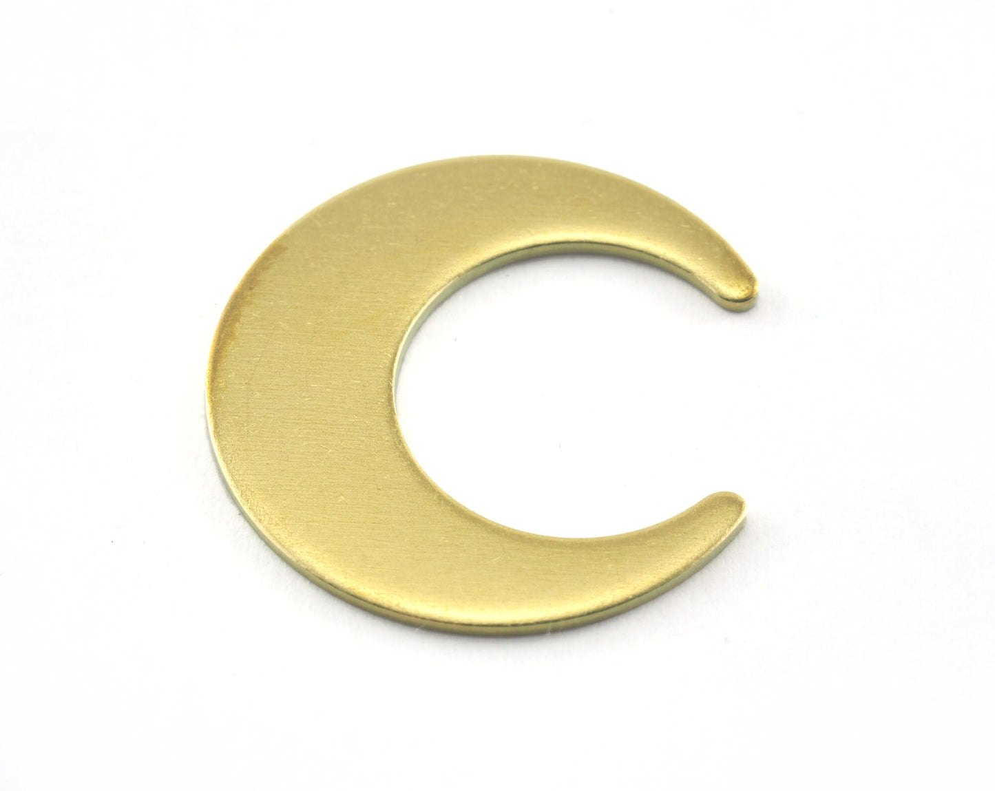 Crescent Moon 20mm (no hole) Raw Brass Charms Findings Stampings OZ3465-120