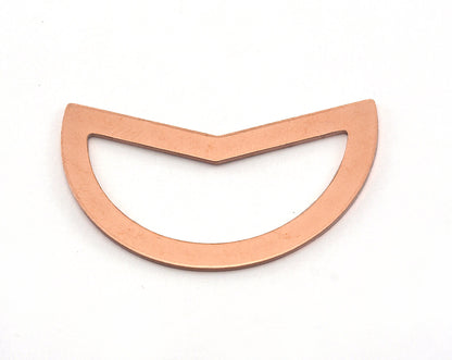 Geometric (Semi Circle) Charms Tag Raw Copper 38mm 0.8mm No hole Findings OZ2573-230