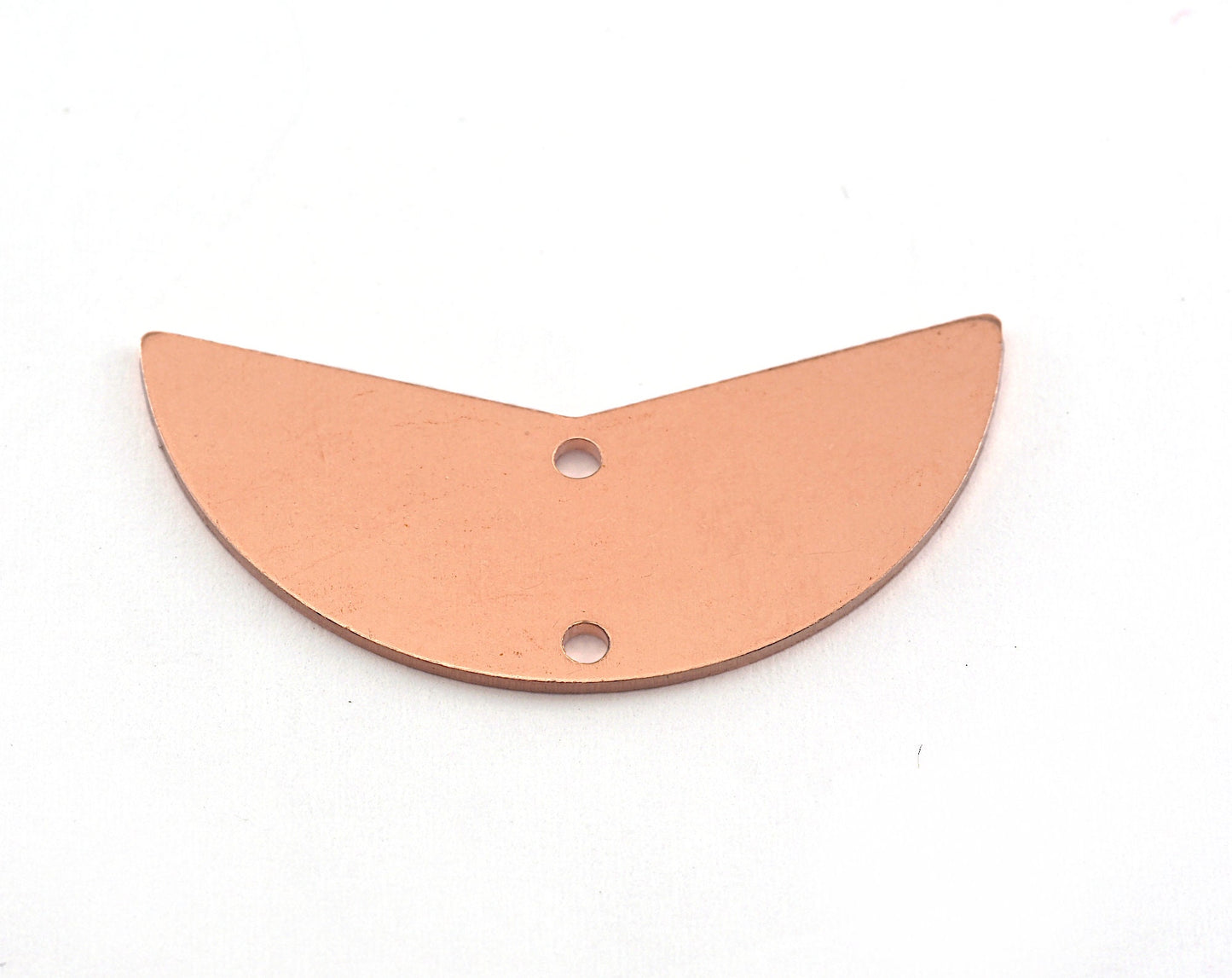 Geometric (Semi Circle) Charms Tag Raw Copper 31mm 0.8mm 2 hole Findings OZ2597-220