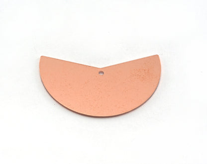 Geometric (Semi Circle) Charms Tag Raw Copper 38mm 0.8mm 1 hole Findings OZ2576-450