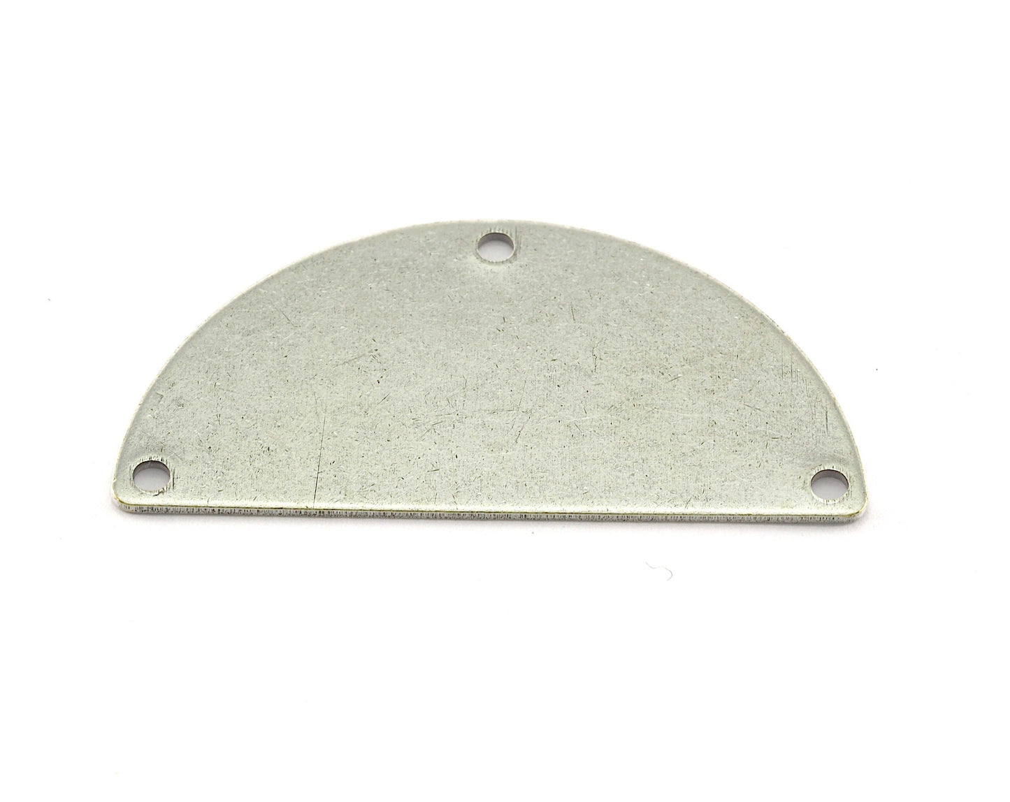 semi circle blanks half moon shape 40x20x0.8mm Antique silver plated brass pendant (2mm 0,08" 12 gauge hole) SCS 1062