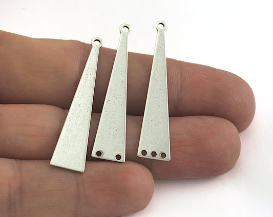 Triangle Antique Silver Plated brass 40x9mm (0.8mm thickness) (Choose Hole) charms findings OZ-145 3501-02-03