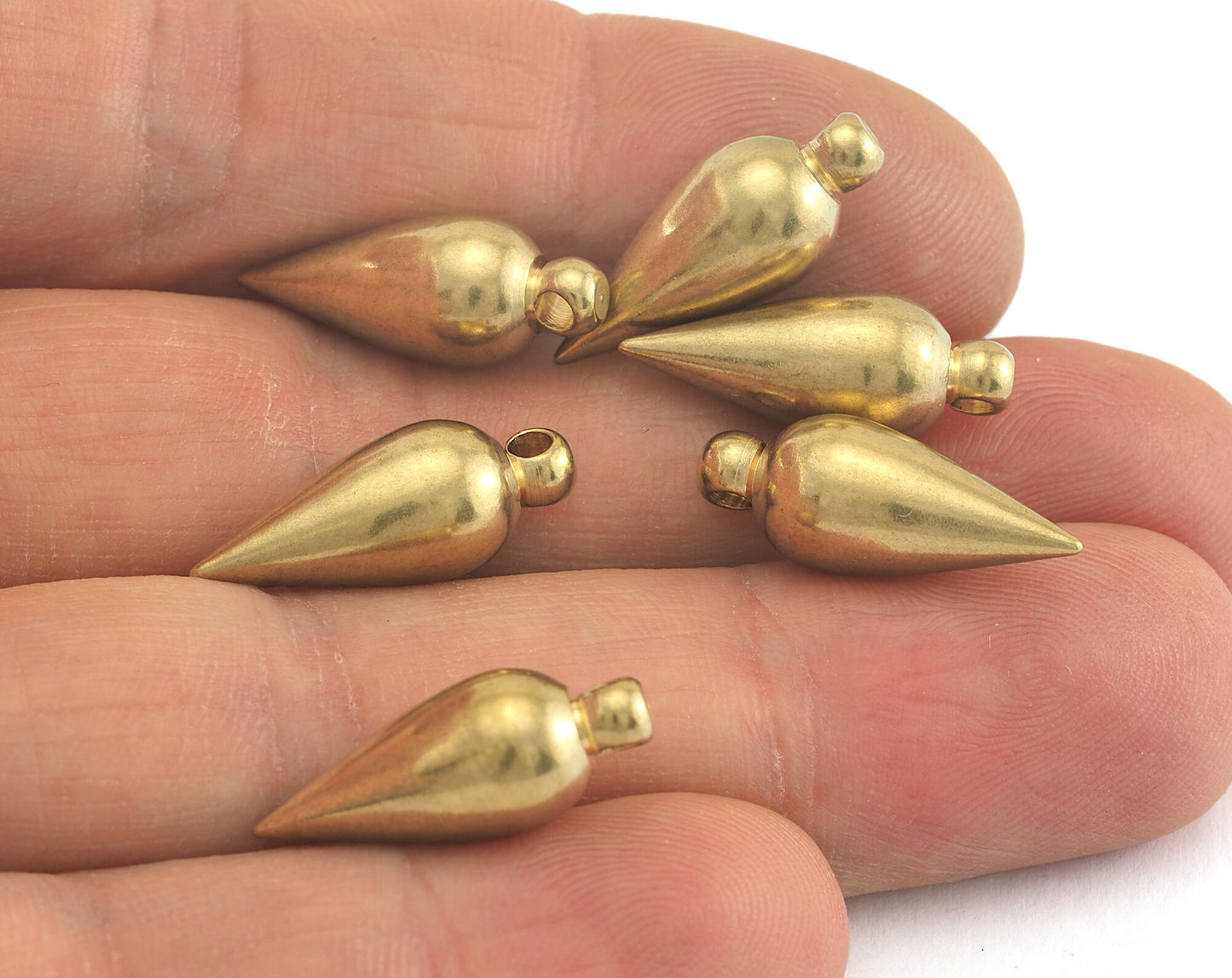 Spike Pendulum Raw Brass 8x20mm (2mm 12 gauge hole ) 3523