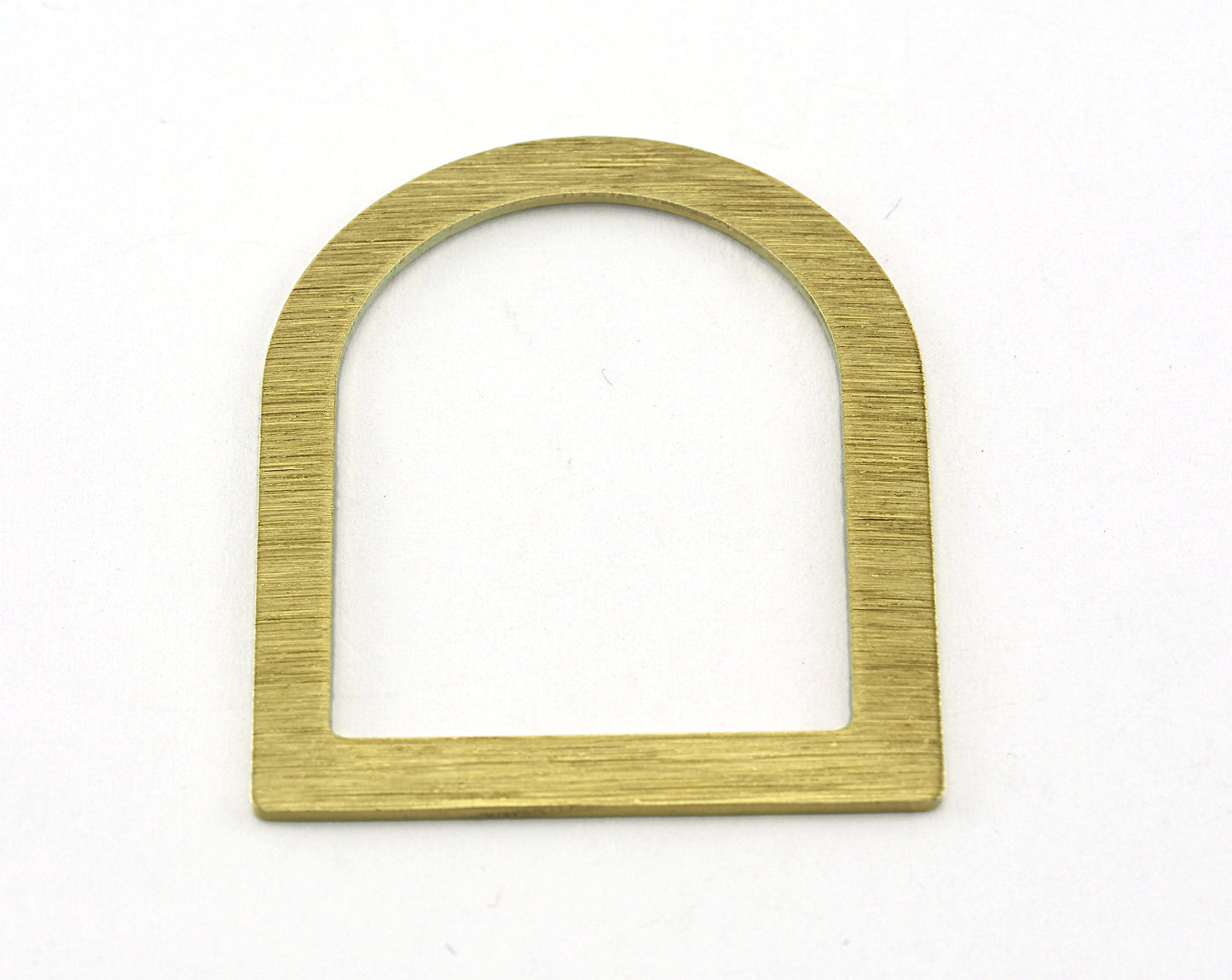 Brushed Semi Circle Rectangle streaked (optional holes) Connector Charms Raw Brass 35x28mm 0.8mm thickness Findings OZ3529-220