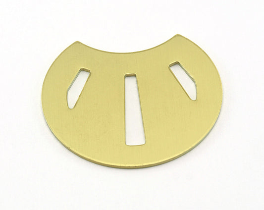 Cut Circle raw brass 35x32mm charms , findings earring oz3538-500