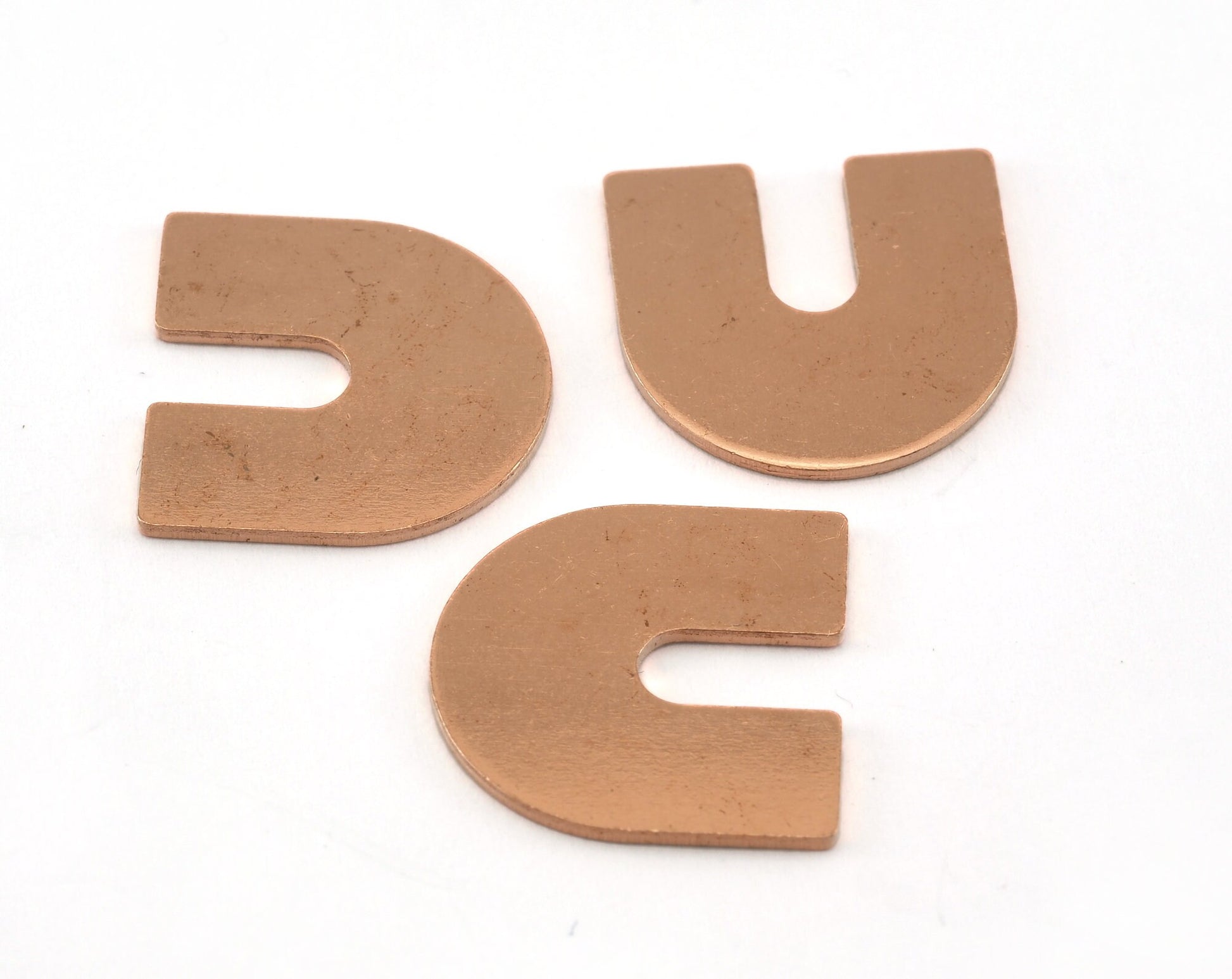 Magnet shape semi circle no hole 15x15x0.8mm raw copper findings scs oz3548-120