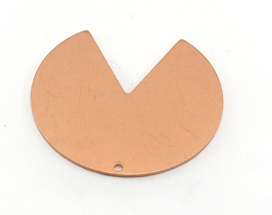 Geometric (Circular Sector) Charms Tag Raw Copper 37mm 0.8mm 1 hole Findings OZ3553-630