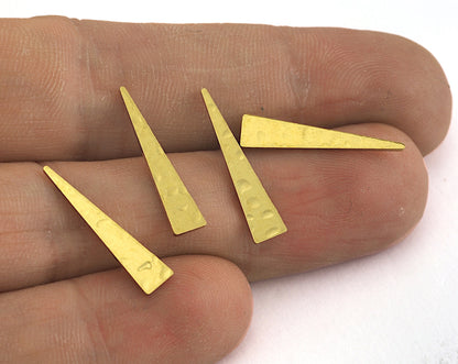 Hammered Triangle raw brass 20x4.4mm (0.8mm thickness) no hole charms findings OZ3557-35