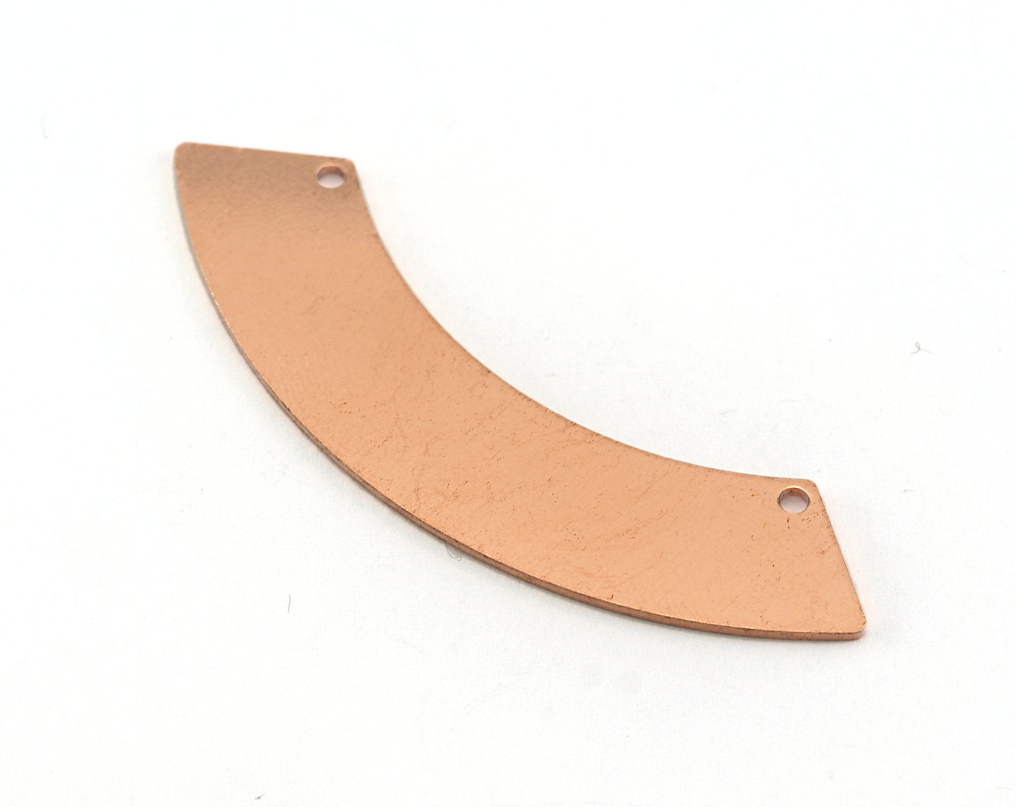 Curved raw copper 50mm 2 hole connector charms , findings earring oz3566