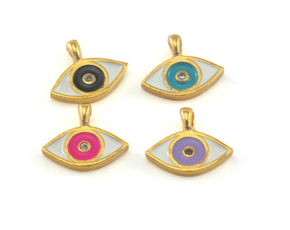 Eye Pendant Gold Plated Brass 12x10mm findings OZ3470