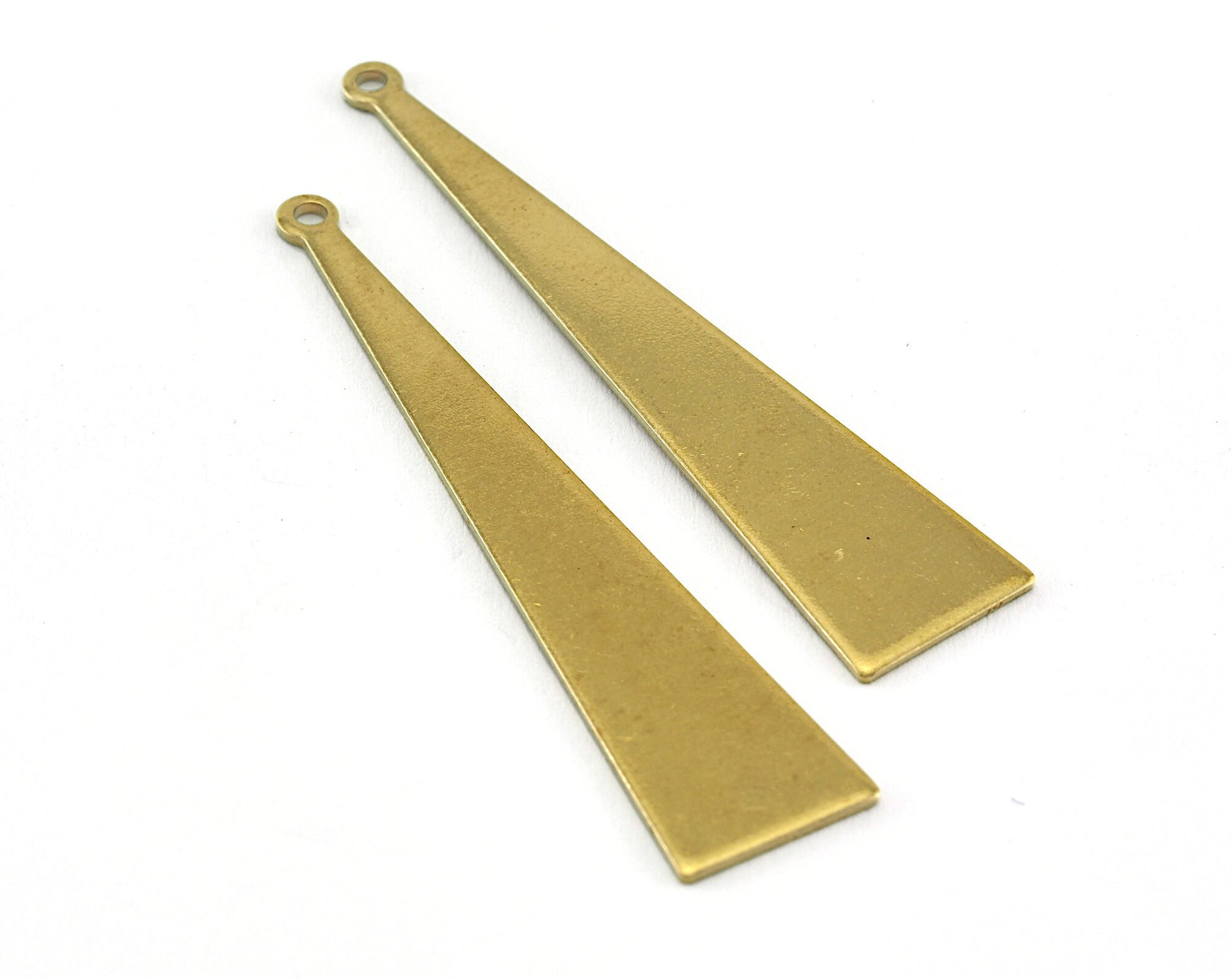 Long Triangle raw brass 50x11mm (0.8mm thickness) 1 hole charms findings OZ3581-220