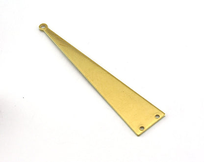 Triangle raw brass 60x13mm (0.8mm thickness) 3 hole charms findings OZ3585-300