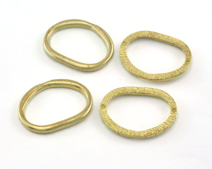 Closed Oval Ring 25x19mm raw brass Finding OZ3475-235