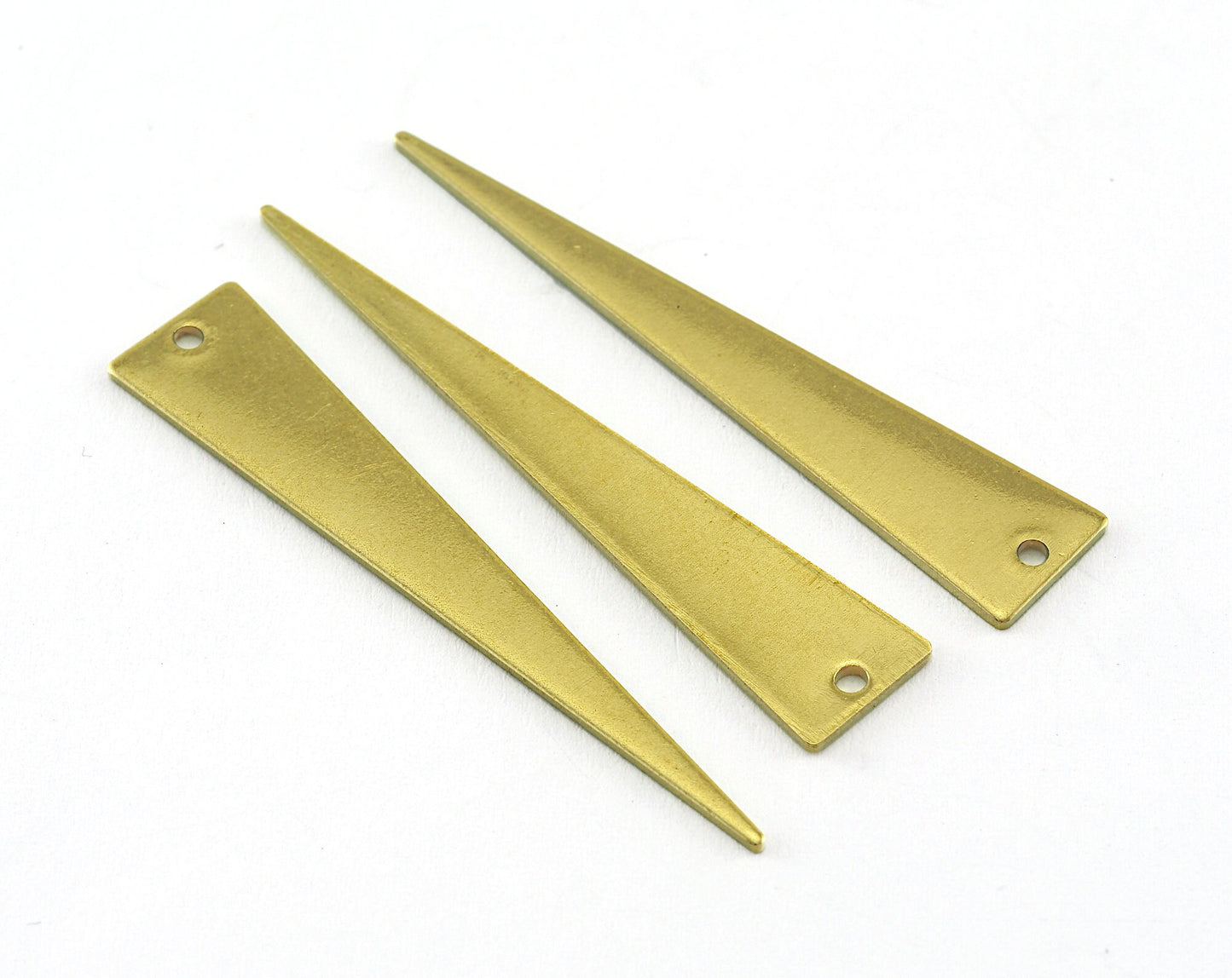 Triangle raw brass 42x8mm (0.8mm thickness) 1 hole charms findings OZ3591-129