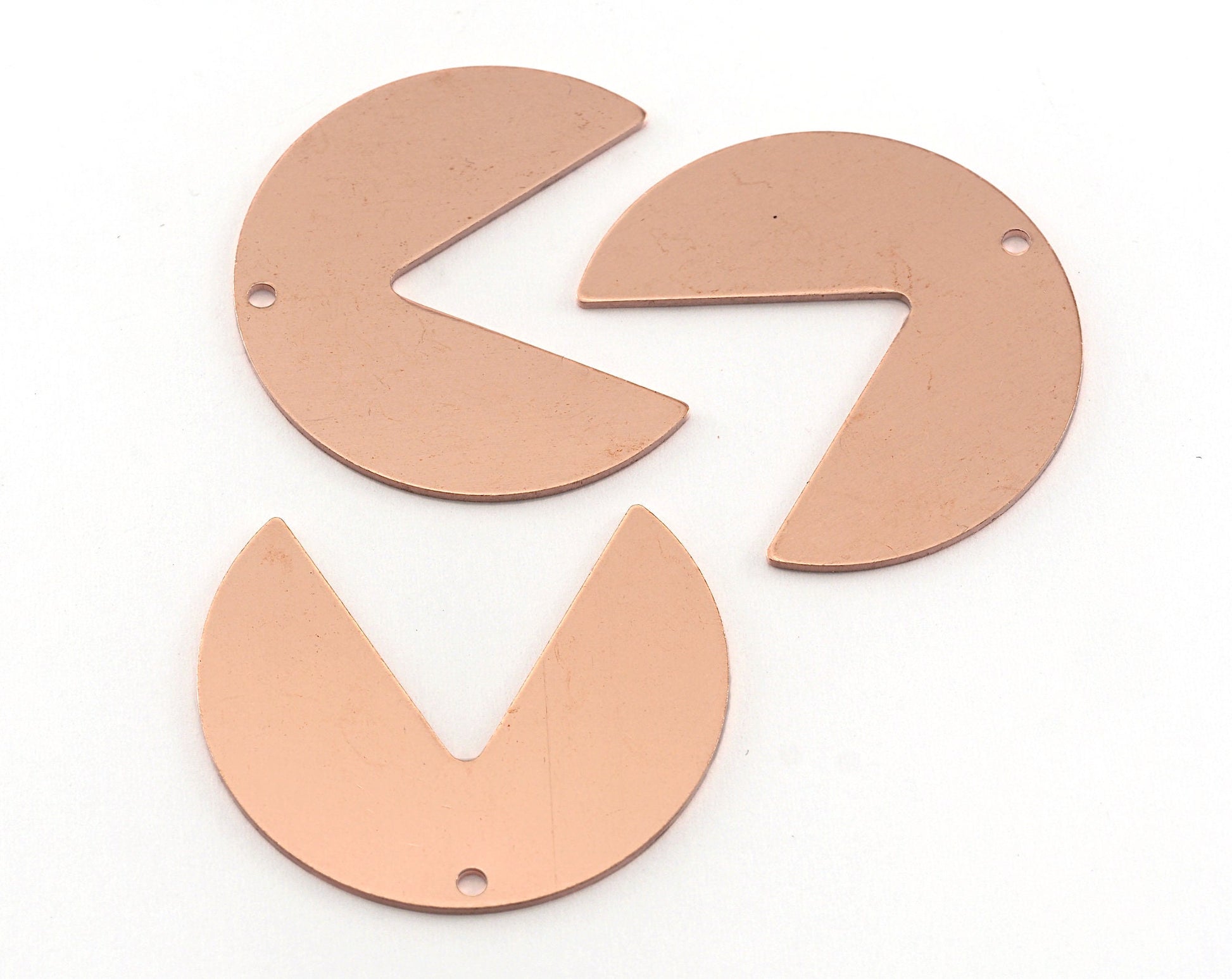 Geometric (Circular Sector) Charms Tag Raw Copper 30mm 0.8mm 1 hole Findings OZ2577-340