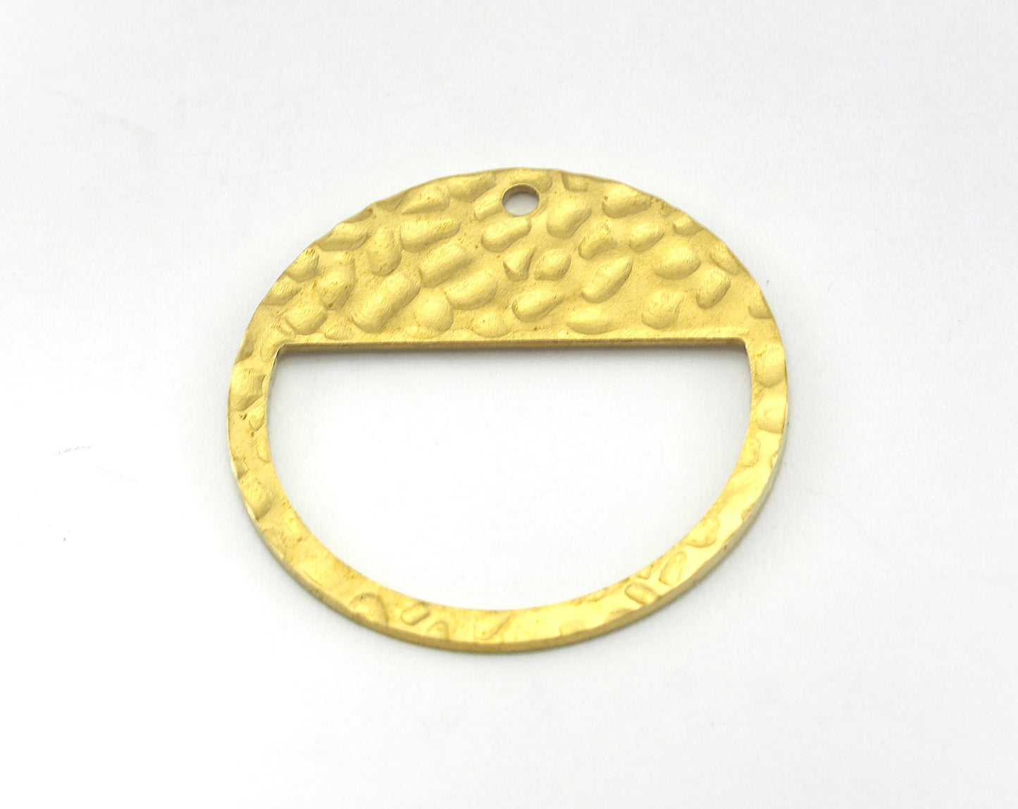 Hammered Round Charms Raw Brass 25mm (0.8mm thickness) one hole findings OZ3607-150