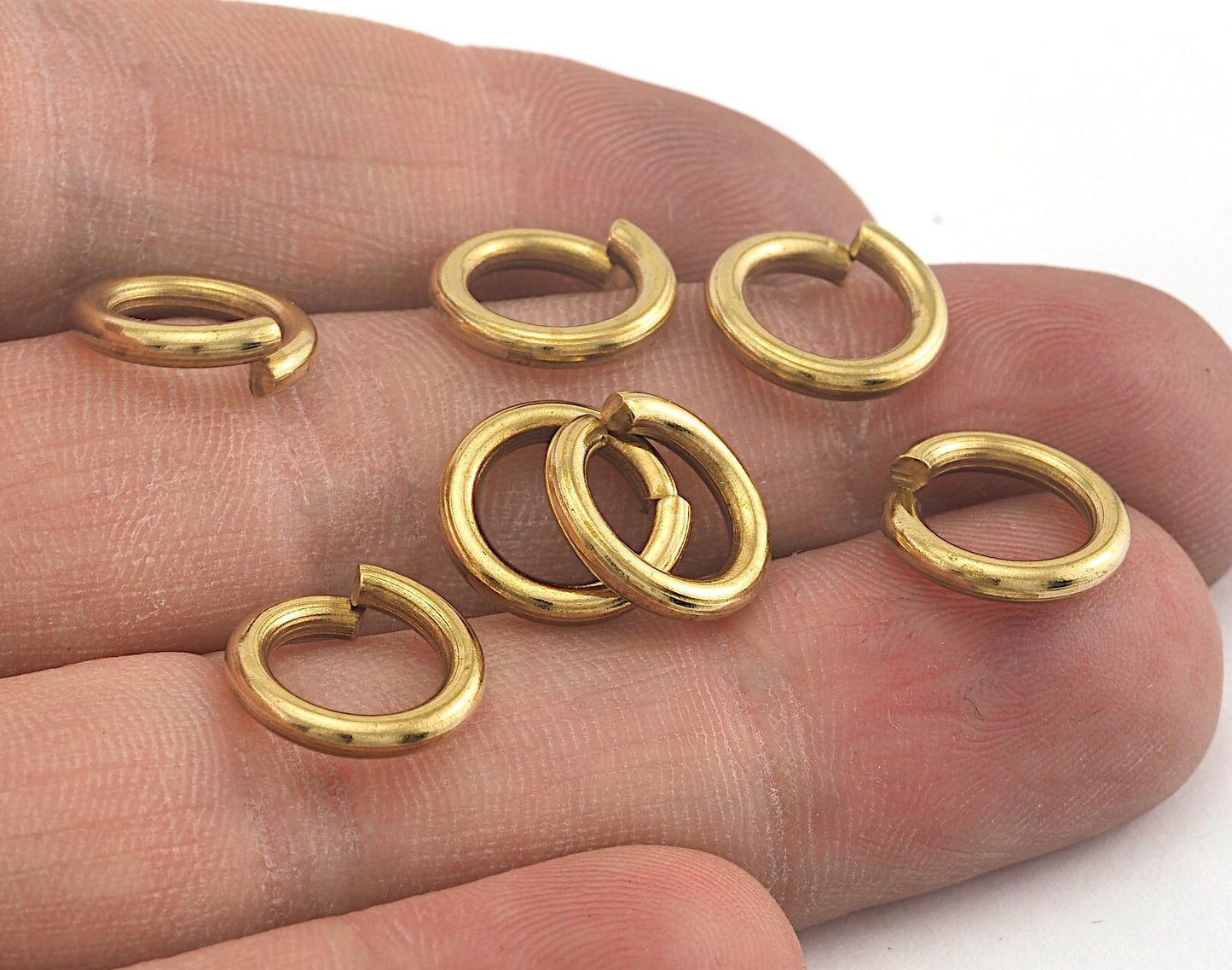 Open jump ring raw brass 12mm (12 gauge 2mm thickness ) findings OZ3484-100