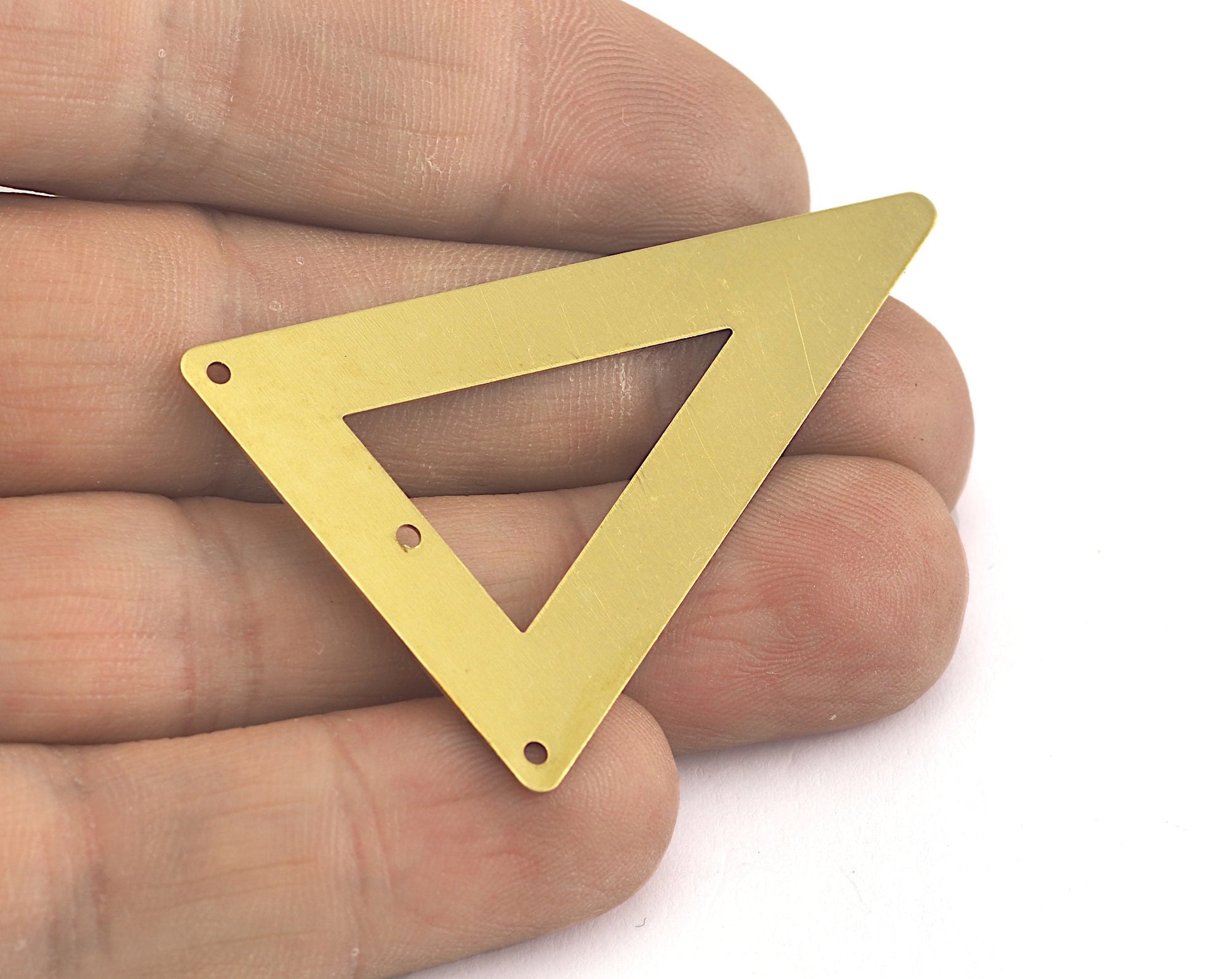 50x33mm raw brass triangle tag 3 hole connector raw brass charms ,raw brass findings 879-270