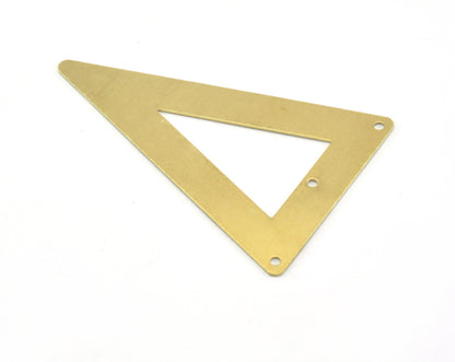 50x33mm raw brass triangle tag 3 hole connector raw brass charms ,raw brass findings 879-270