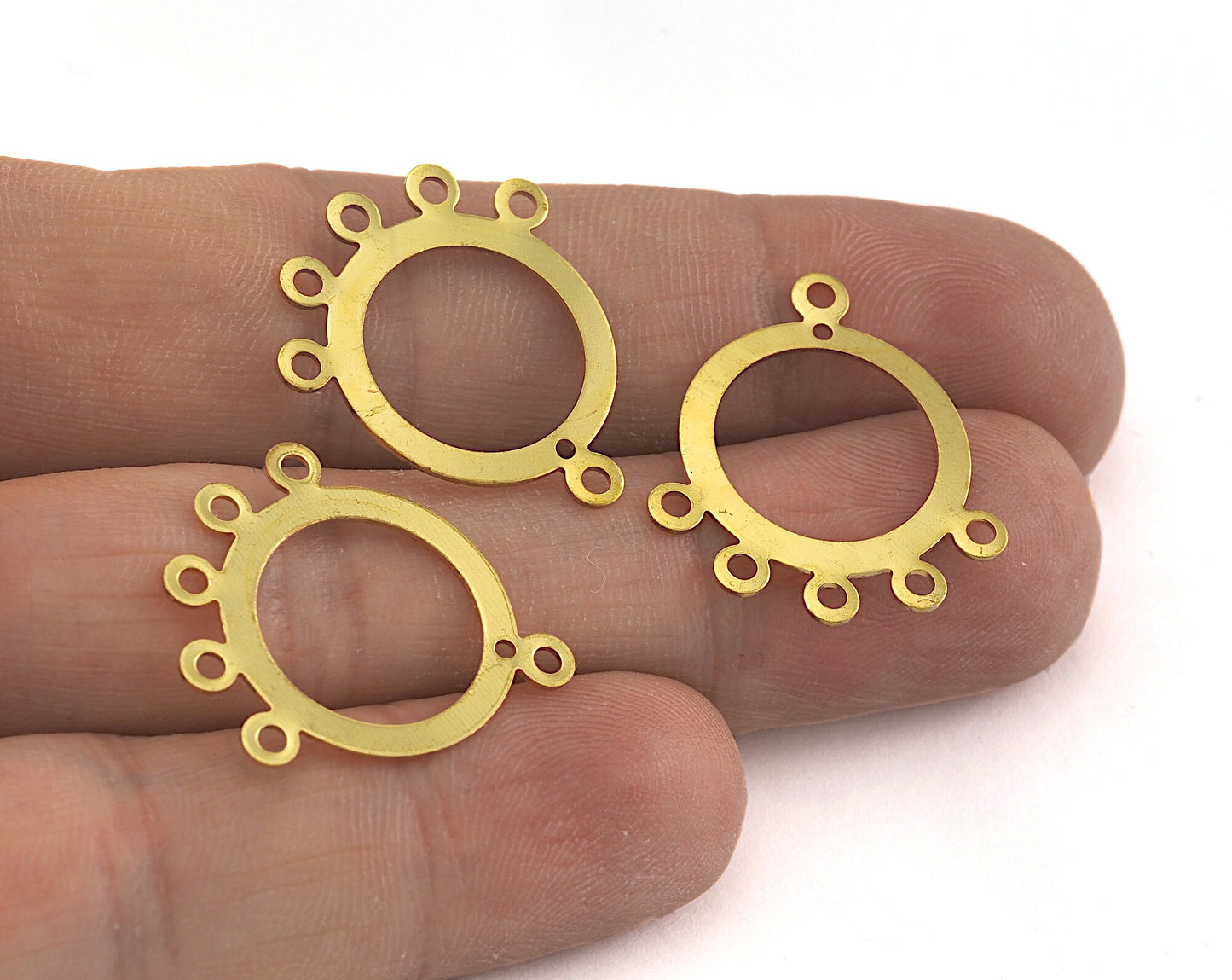 Raw brass findings 23x21mm raw brass Circle 7 hole raw brass connector raw brass charms ,raw brass findings earring 3511R-54