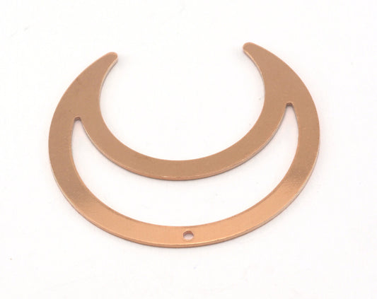 Crescent Charms Raw Copper 1 holes 42x39mm 0.8mm thickness Findings OZ3515-355