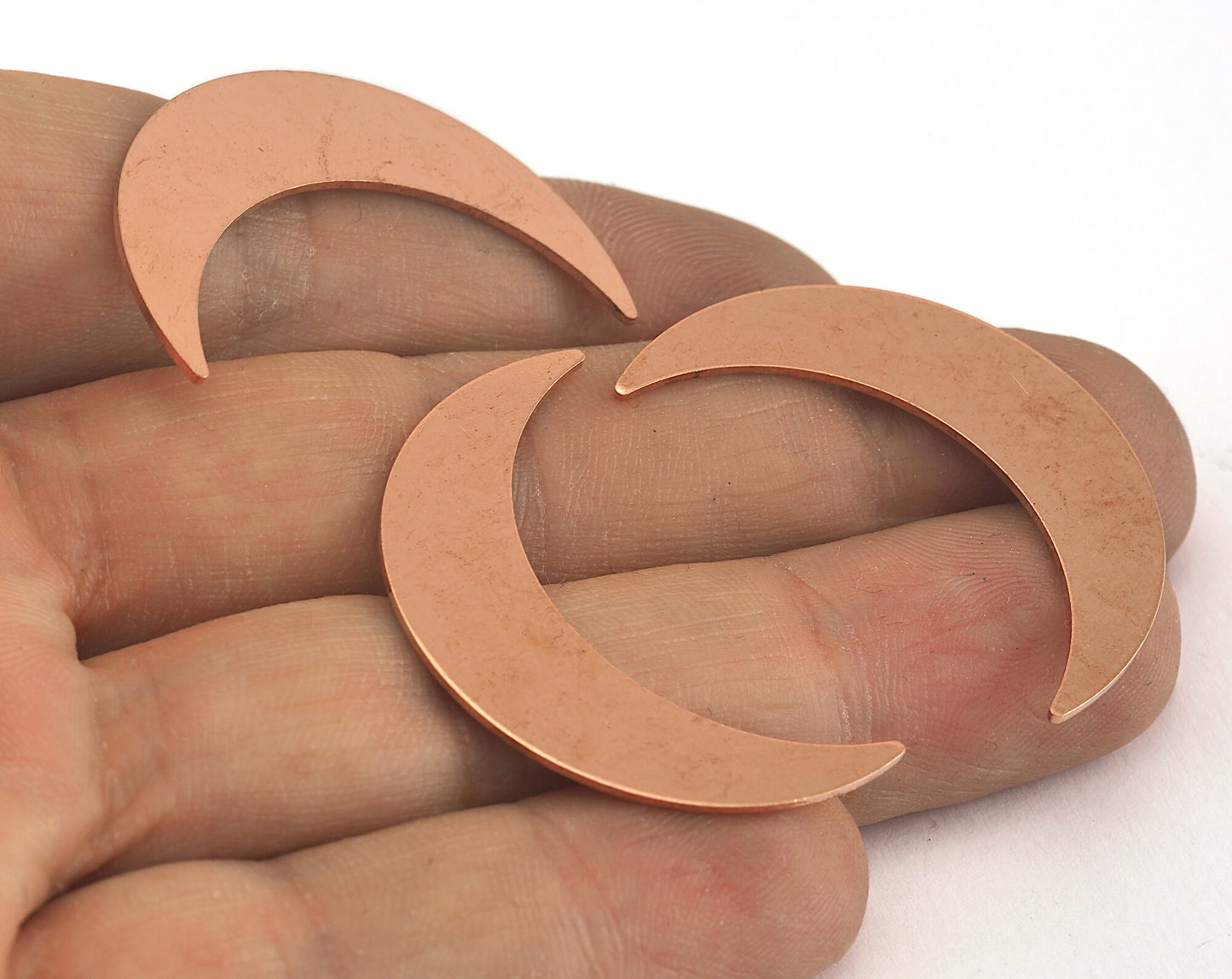 Crescent Charms 35.5mm raw copper no holes Findings OZ3528-238